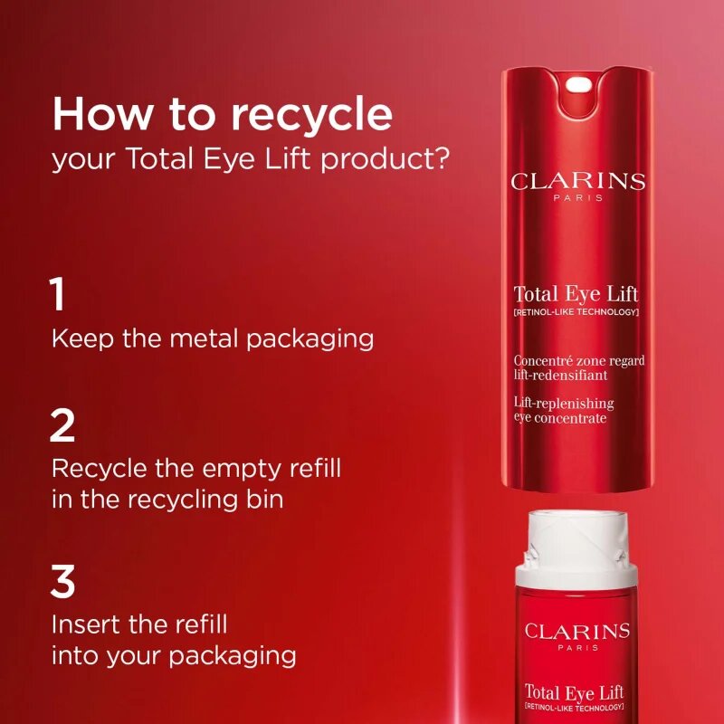 Clarins Total Eye Lift protivráskový oční krém – náhradní náplň 15 ml
