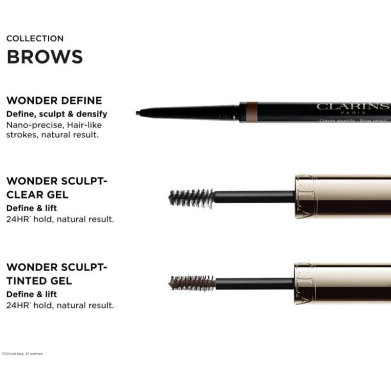 Clarins Wonder Sculp Eyebrow Gel gel na obočí odstín 00 clear 5 ml