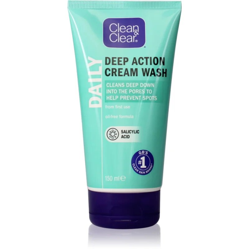 Clean & Clear Daily krémový čisticí gel na obličej 150 ml