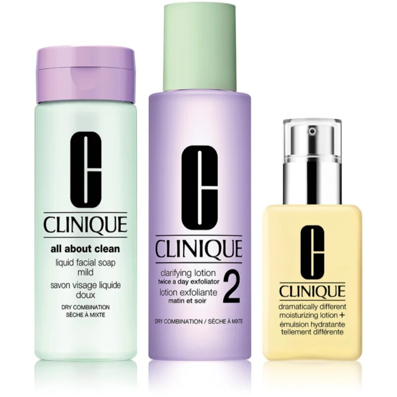 Clinique 3 Steps Skincare Systeme Dry Skin Types dárková sada pro suchou pleť