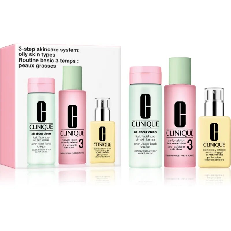 Clinique 3 Steps Skincare Systeme Oily Skin Types dárková sada pro mastnou pleť
