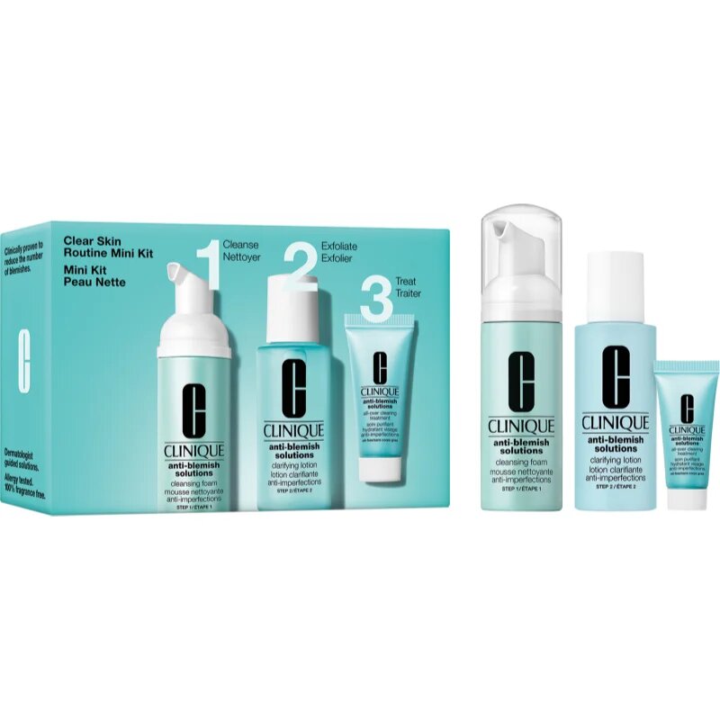 Clinique Mini Kit Clear Skin Routine dárková sada pro dokonalé vyčištění pleti