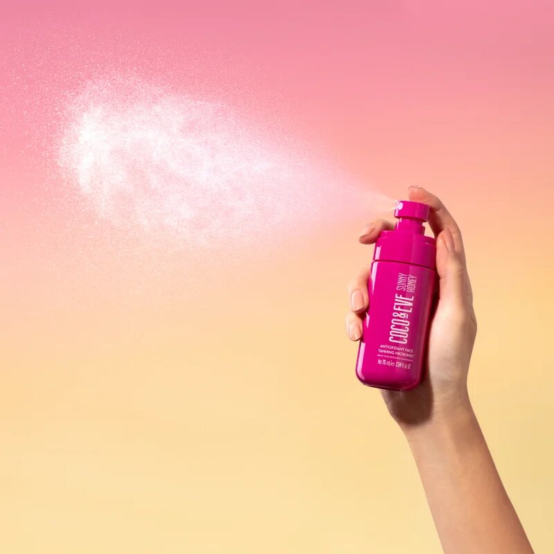 Coco & Eve Sunny Honey Antioxidant Face Tanning Micromist samoopalovací mlha na obličej 75 ml