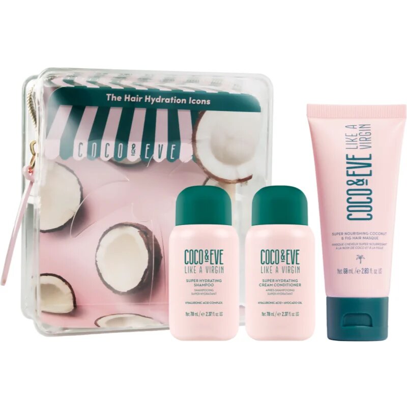 Coco & Eve The Hair Hydration Icons intenzivní hydratační sada pro lesk a hebkost vlasů