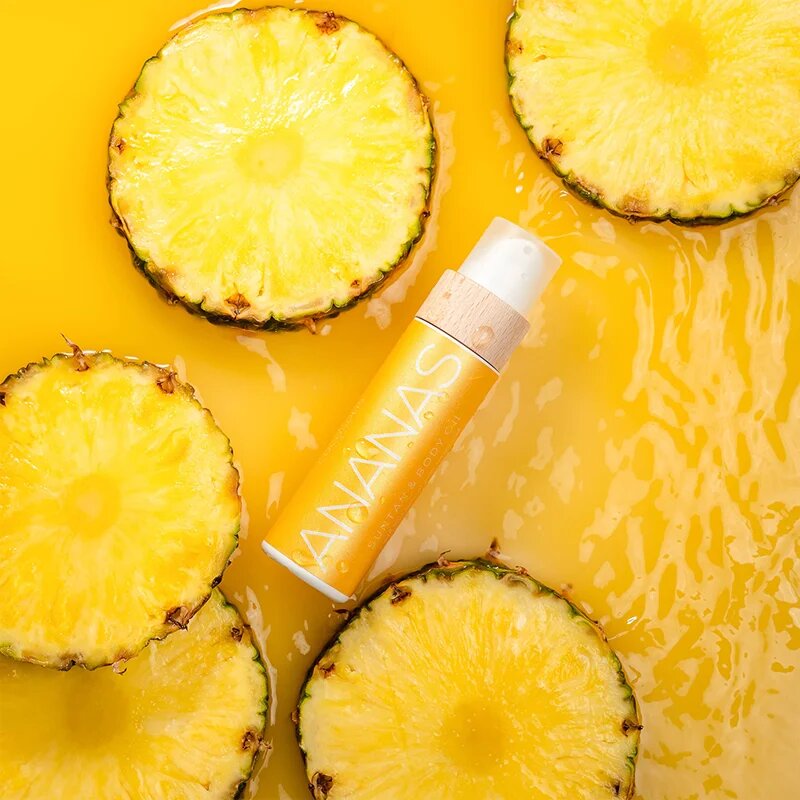 COCOSOLIS ANANAS pečující a opalovací olej bez ochranného faktoru s vůní ananasu a vanilky 110 ml