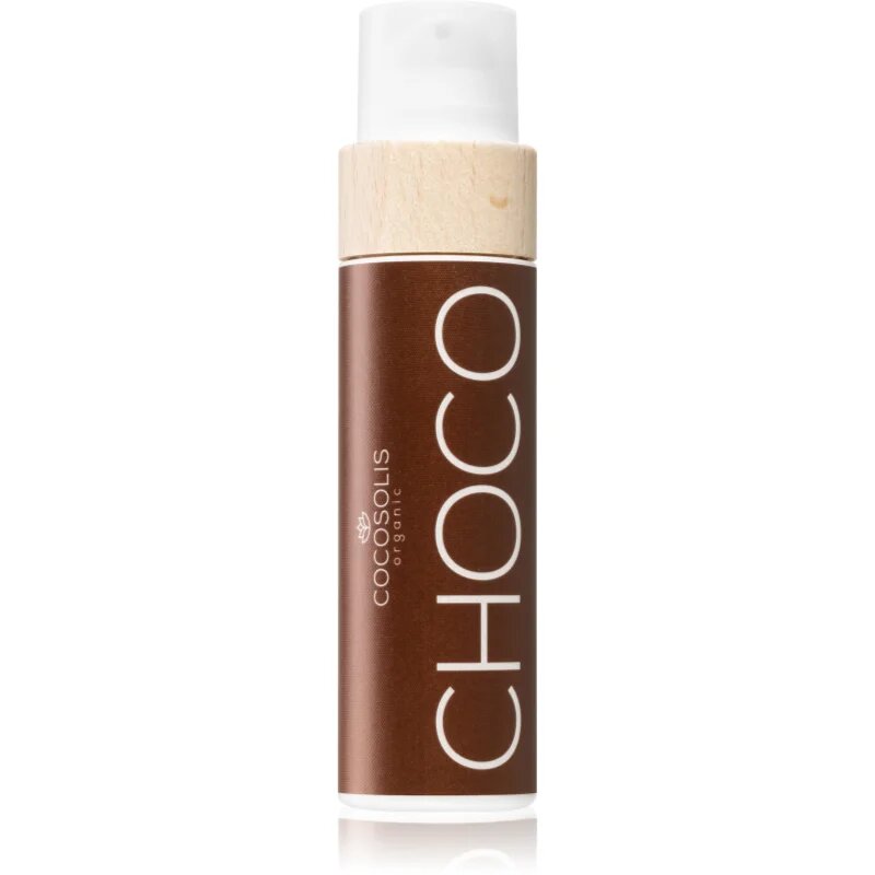 COCOSOLIS CHOCO pečující a opalovací olej bez ochranného faktoru s vůní čokolády 110 ml