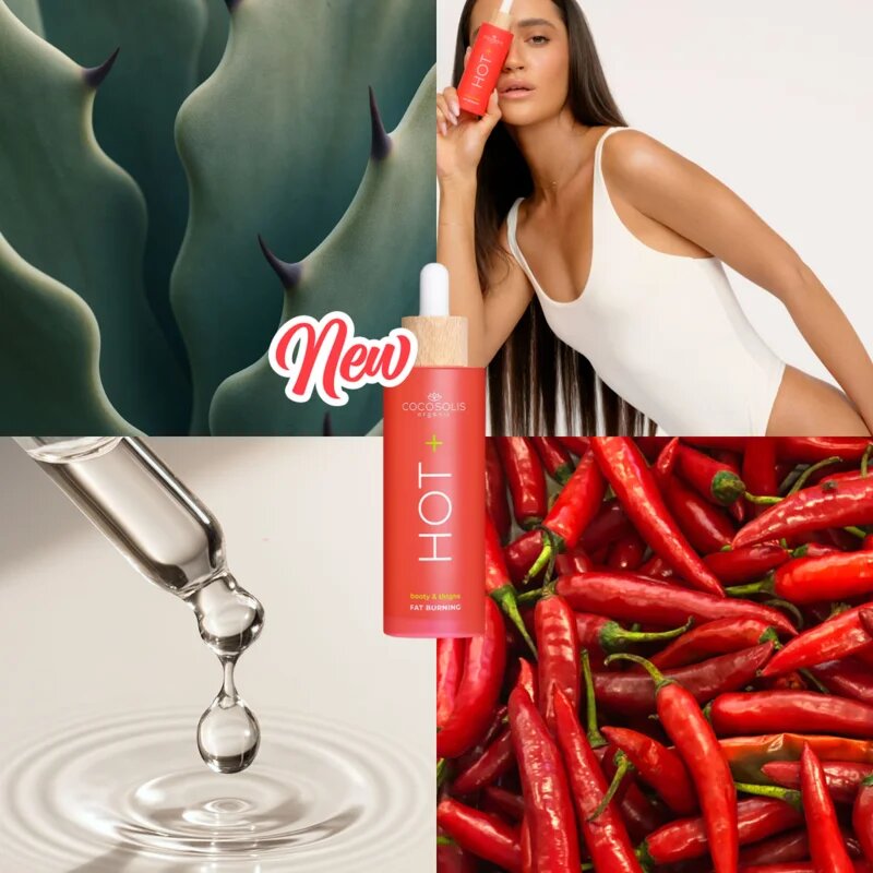 COCOSOLIS HOT+ tělové sérum pro podporu spalování tuků s vůní červené mandarinky 100 ml