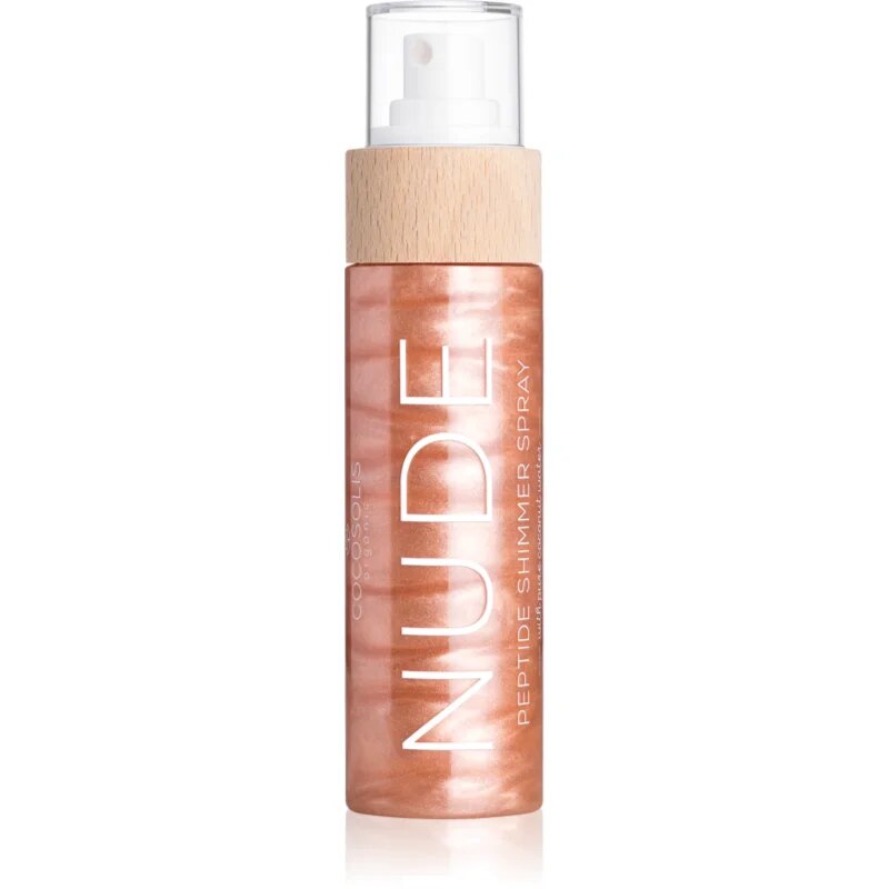 COCOSOLIS Peptide Shimmer Spray NUDE hydratační sprej s rozjasňujícím efektem s vůní malin 100 ml