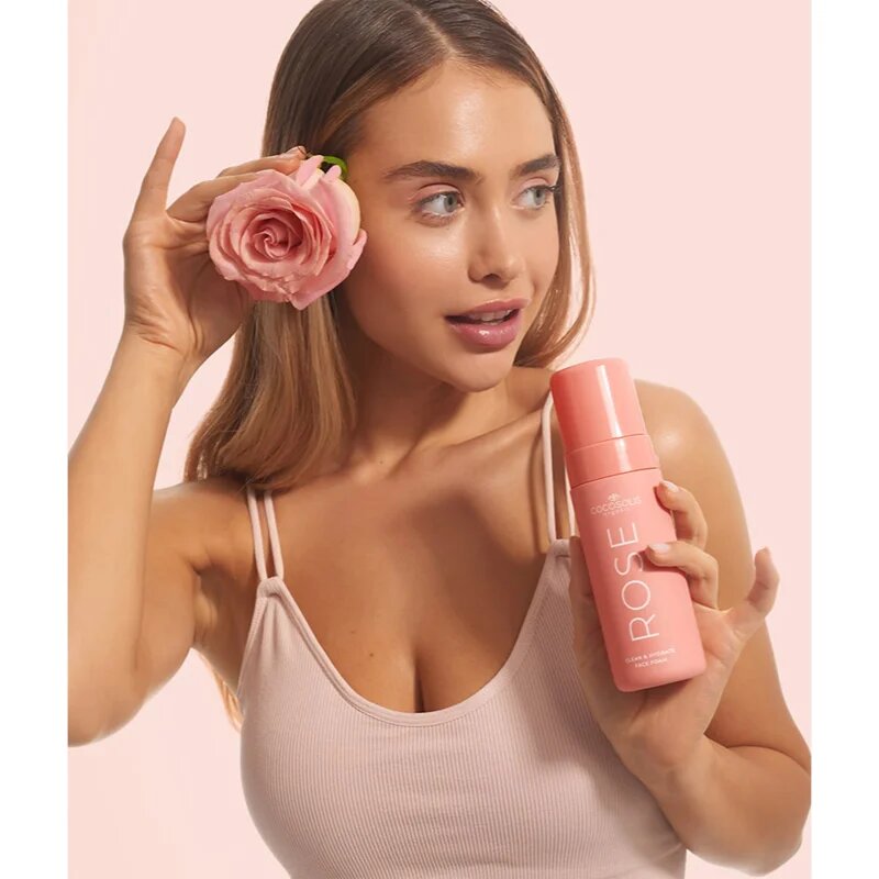 COCOSOLIS ROSE Clean & Hydrate Face Foam čisticí pleťová pěna s hydratačním účinkem 150 ml