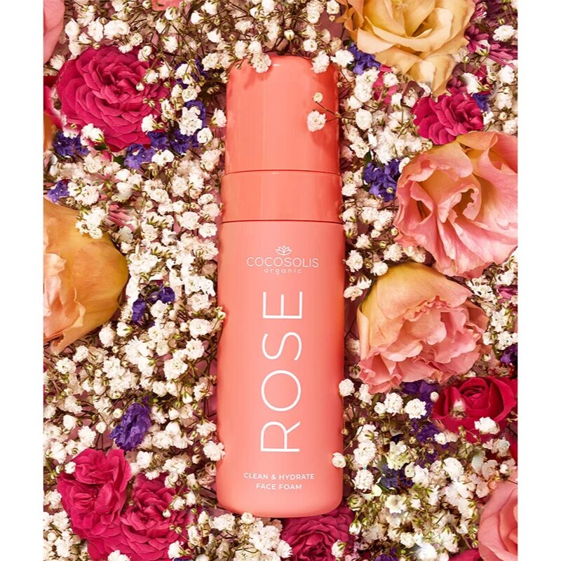 COCOSOLIS ROSE Clean & Hydrate Face Foam čisticí pleťová pěna s hydratačním účinkem 150 ml