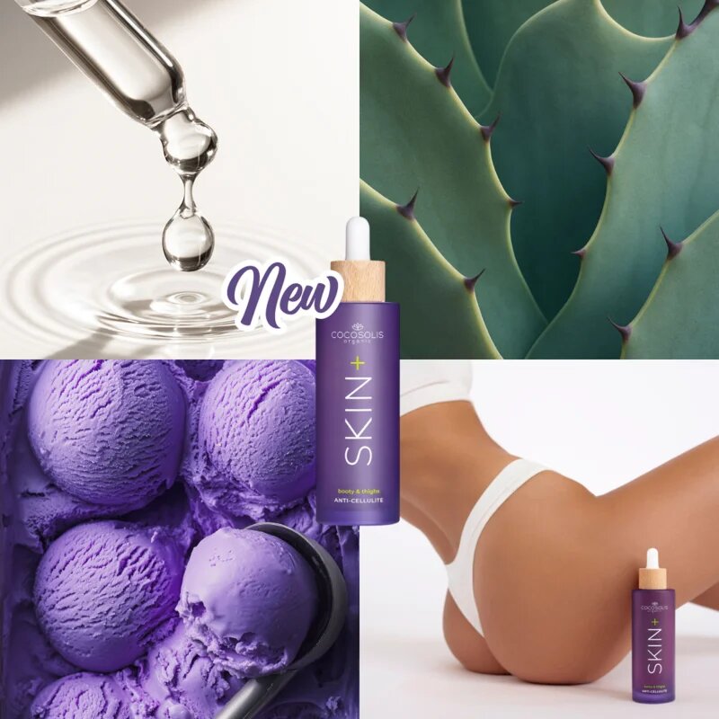 COCOSOLIS SKIN+ sérum na celulitidu s vyhlazujícím efektem s vůní borůvkové zmrzliny 100 ml