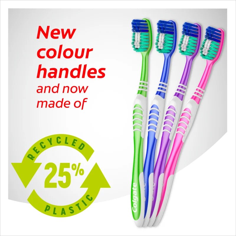 Colgate Extra Clean Medium zubní kartáčky medium 2 ks