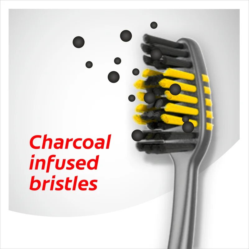 Colgate Zig Zag Charcoal zubní kartáčky medium 3 ks