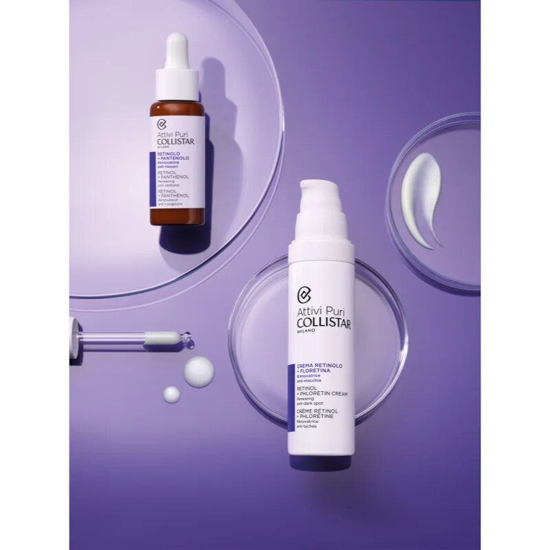 Collistar Attivi Puri Retinol + Phloretin protivráskové retinolové sérum s panthenolem 30 ml