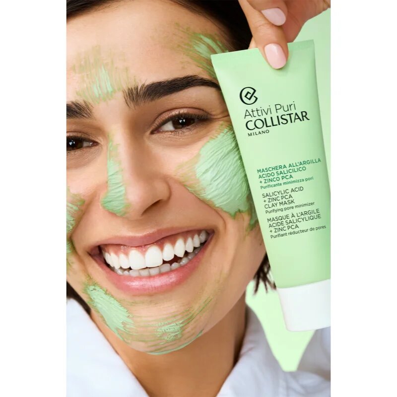 Collistar Attivi Puri Salicylic Acid + Zinc Clay Mask jílová maska s kyselinou hyaluronovou 75 ml