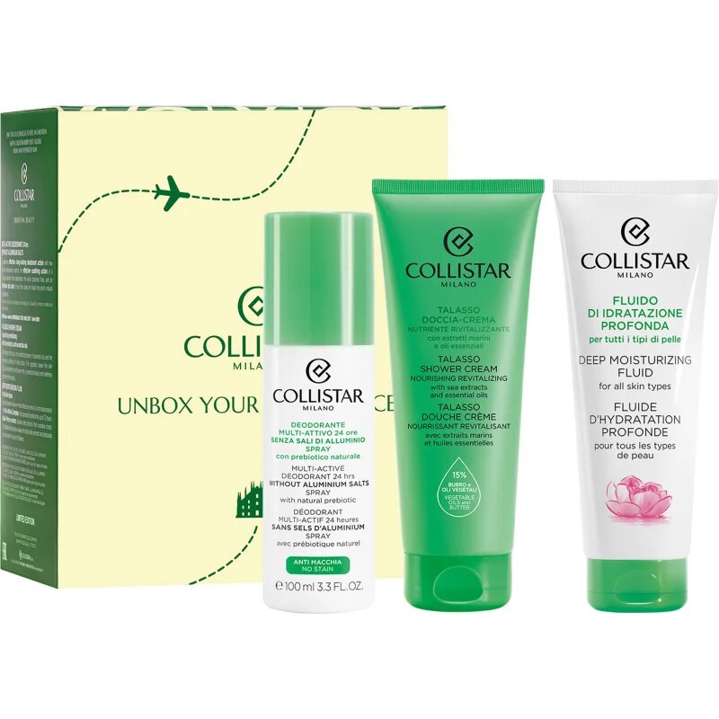 Collistar Deep Moisturizing Fluid Travel Kit cestovní sada pro dehydratovanou suchou pleť