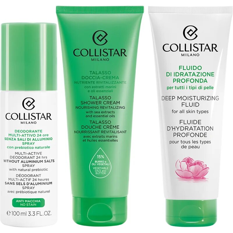 Collistar Deep Moisturizing Fluid Travel Kit cestovní sada pro dehydratovanou suchou pleť