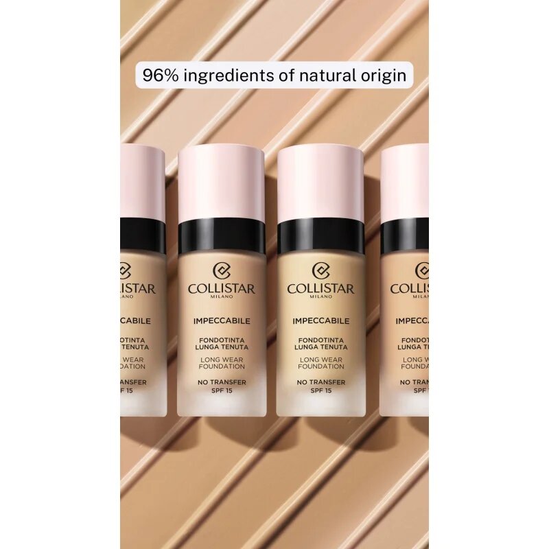 Collistar Impeccabile Long Wear Foundation dlouhotrvající make-up SPF 15 3N Natural 30 ml
