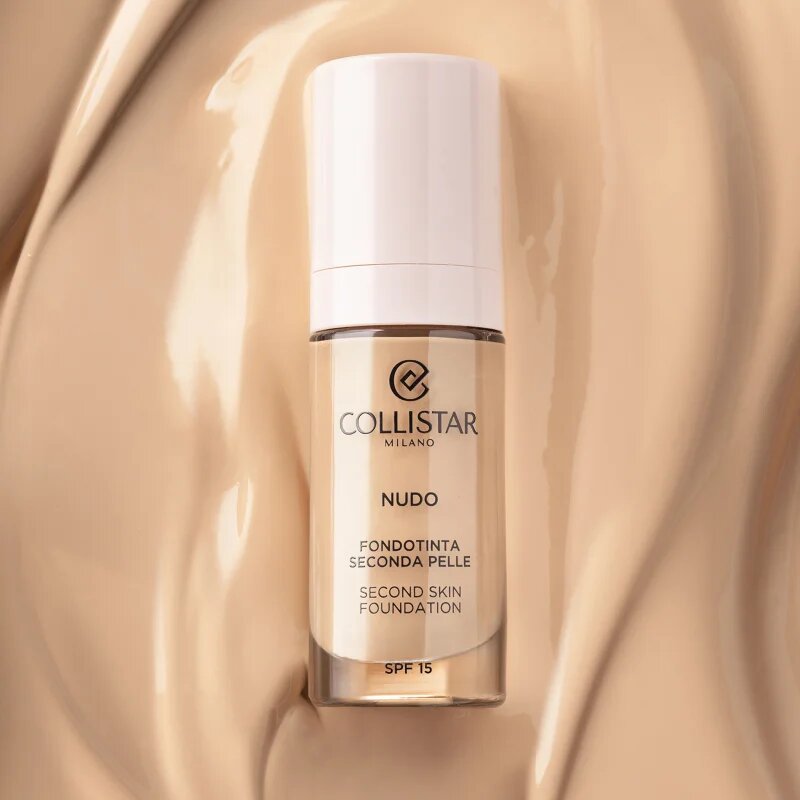 Collistar NUDO Second Skin Foundation SPF 15 rozjasňující hydratační make-up s vyhlazujícím efektem odstín 3R Naturale Rosato 30 ml