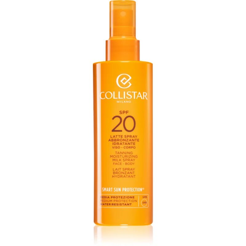 Collistar Smart Sun Protection Tanning Moisturizing Milk Spray SPF 20 ochranné mléko ve spreji SPF 20 200 ml