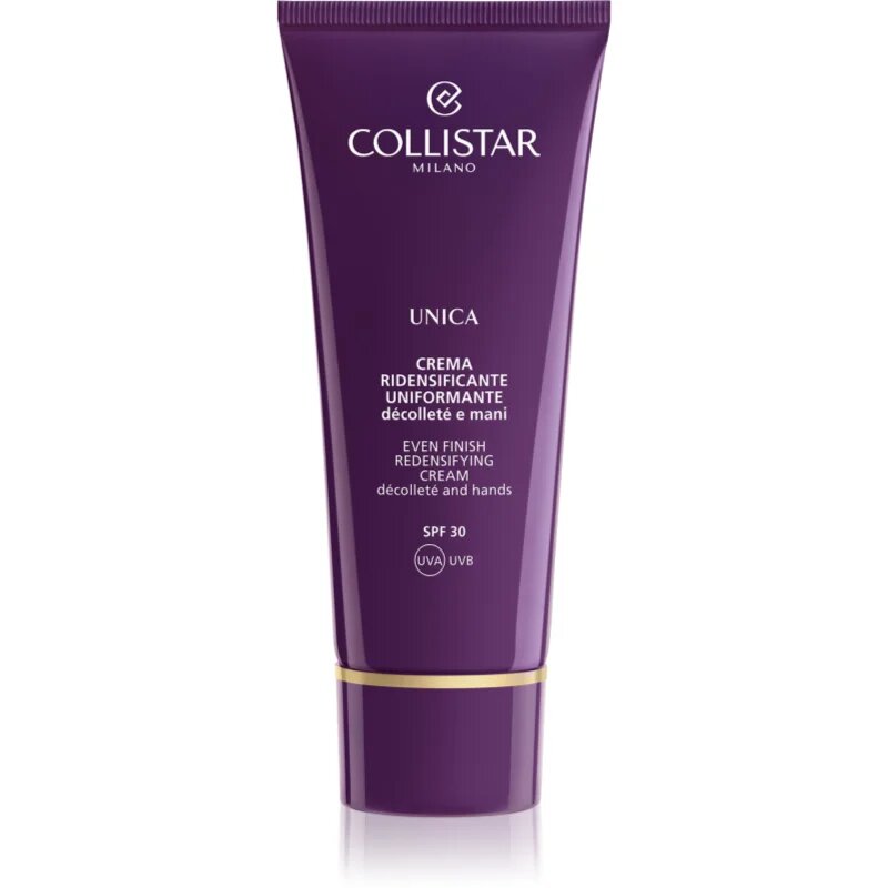 Collistar Unica Even Finish Redensifying Cream Zpevňující krém na dekolt a ruce SPF 30 75 ml