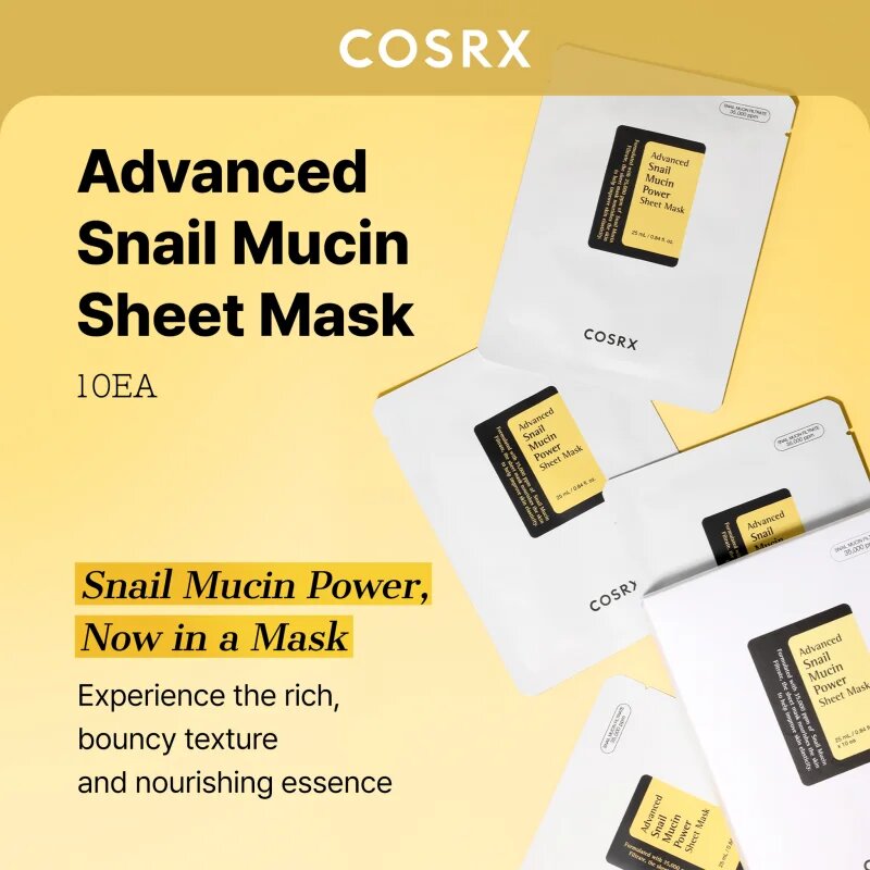 Cosrx Advanced Snail Power Essence protivrásková plátýnková maska s hydratačním účinkem 25 ml