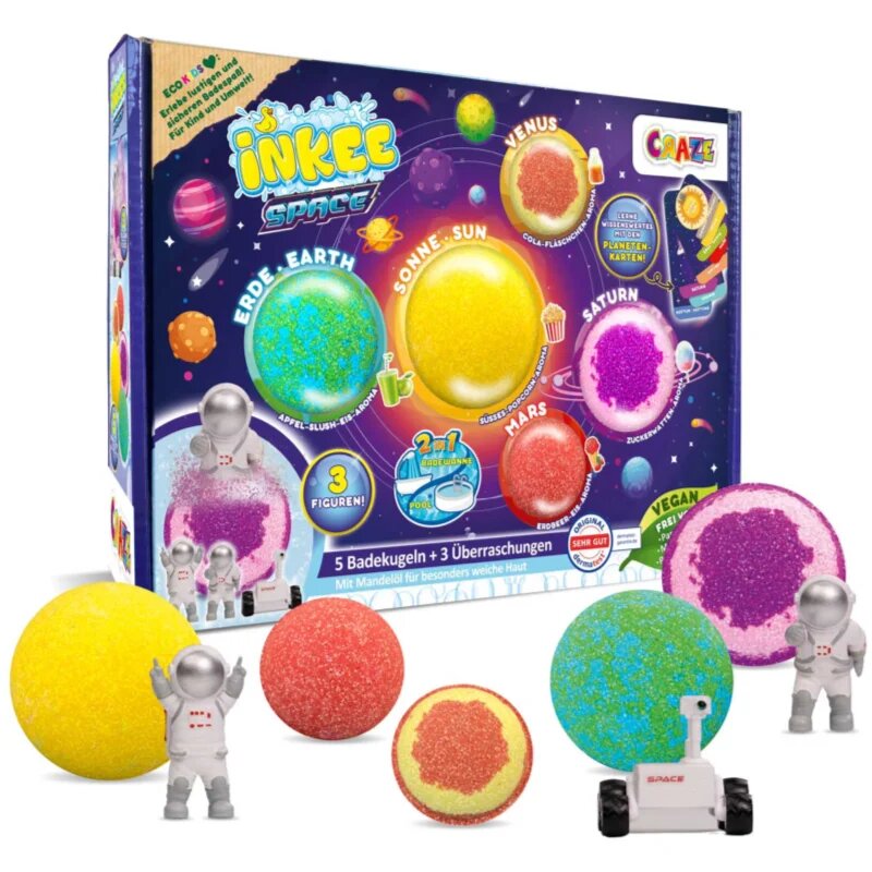 Craze Space Gift Box šumivé koule do koupele v dárkovém balení