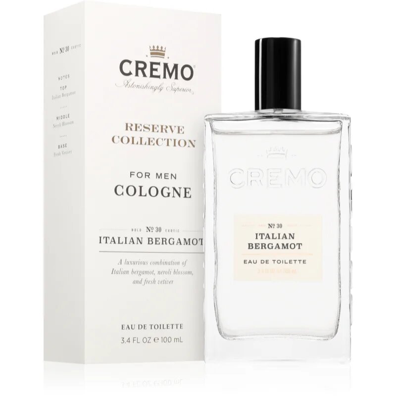 Cremo Italian Bergamot toaletní voda pro muže 100 ml