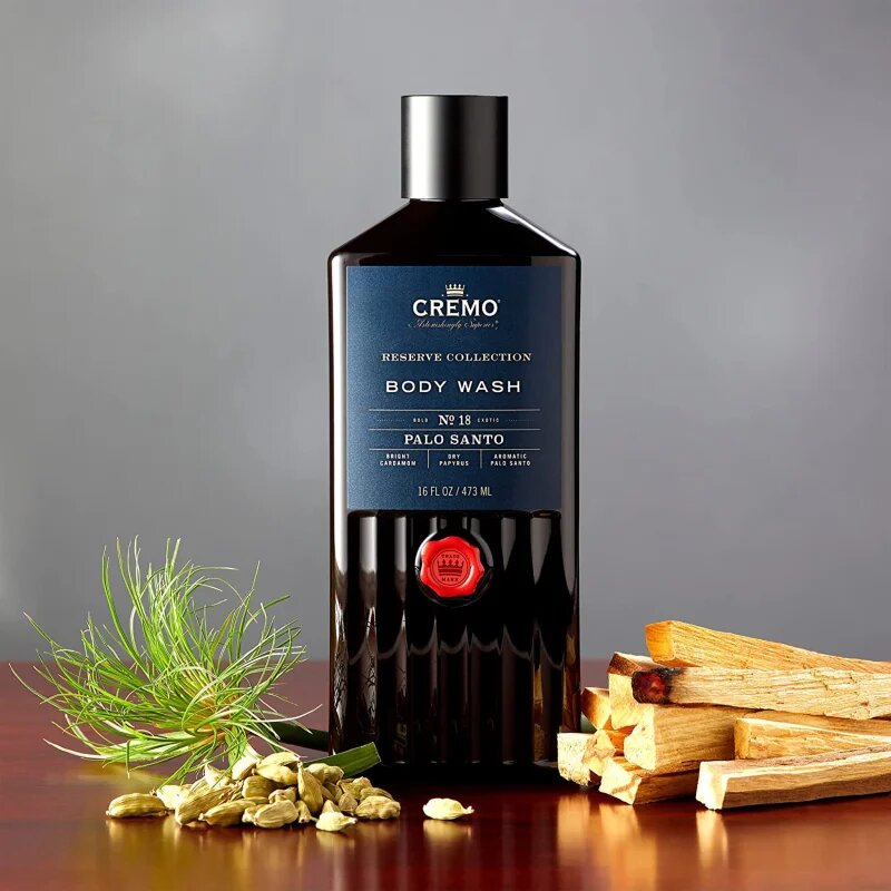 Cremo Reserve Collection Palo Santo energizující sprchový gel pro muže 473 ml