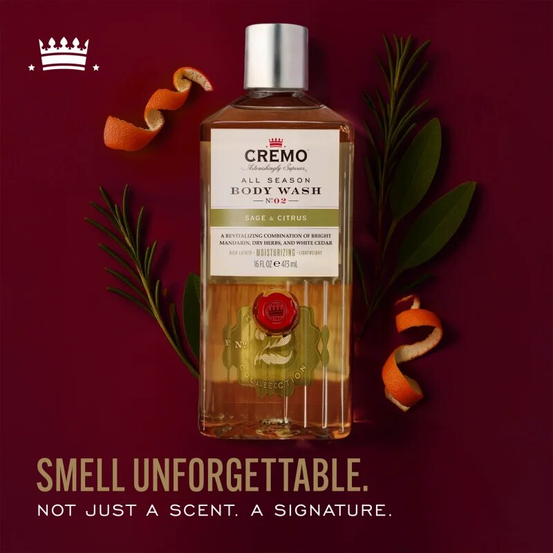 Cremo Sage & Citrus Body Wash čisticí sprchový gel pro muže 475 ml