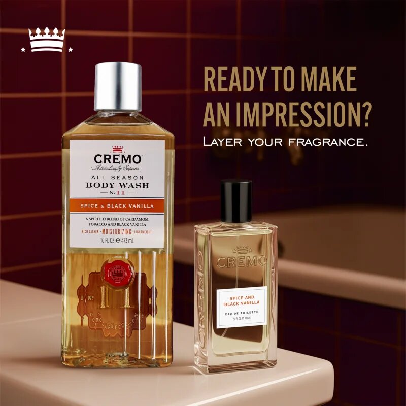 Cremo Spice & Black Vanilla Body Wash sprchový gel pro muže 473 ml
