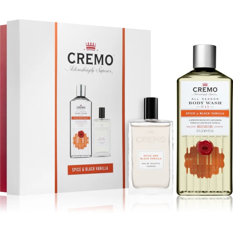 Cremo Spice & Black Vanilla Gift Set dárková sada pro muže