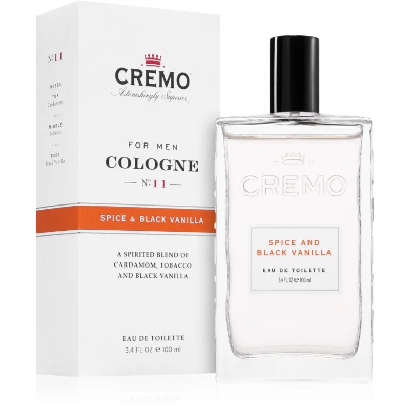 Cremo Spice & Black Vanilla Spray Cologne kolínská voda pro muže 100 ml