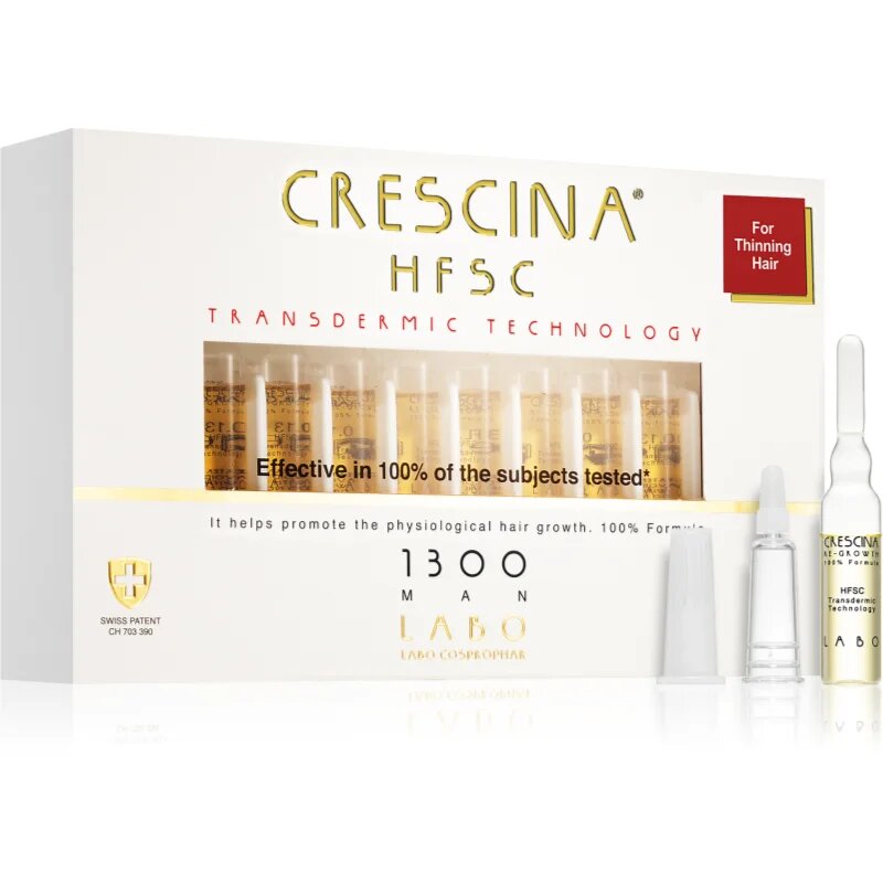 Crescina Transdermic 1300 Re-Growth péče pro podporu růstu vlasů pro muže 20x35 ml