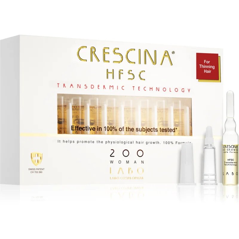 Crescina Transdermic 200 Re-Growth péče pro podporu růstu vlasů pro ženy 20x3.5 ml