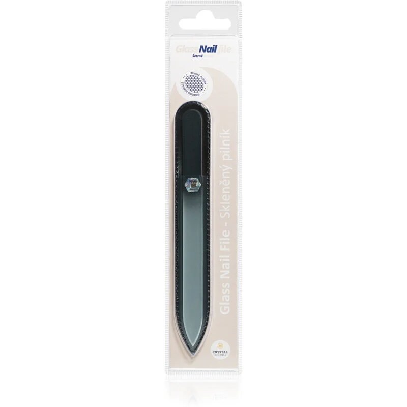 Crystal Bohemia Black skleněný pilník na nehty oboustranný 1 ks