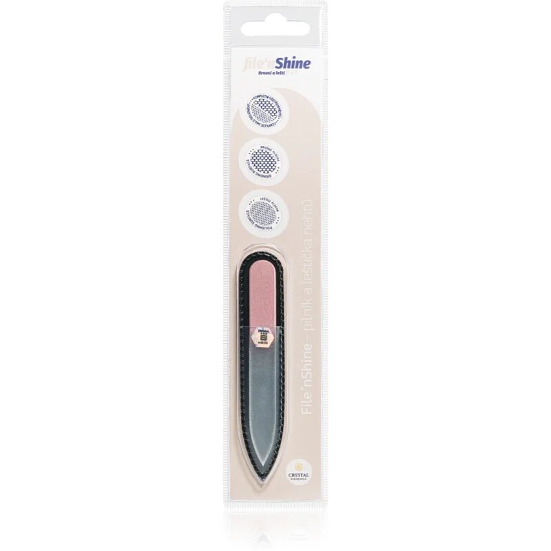 Crystal Bohemia File´n Shine Pink skleněný pilník na nehty 1 ks