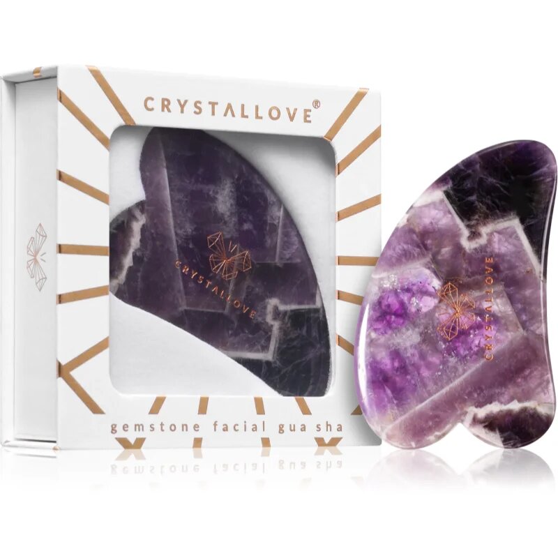 Crystallove Amethyst Gua Sha masážní pomůcka 1 ks