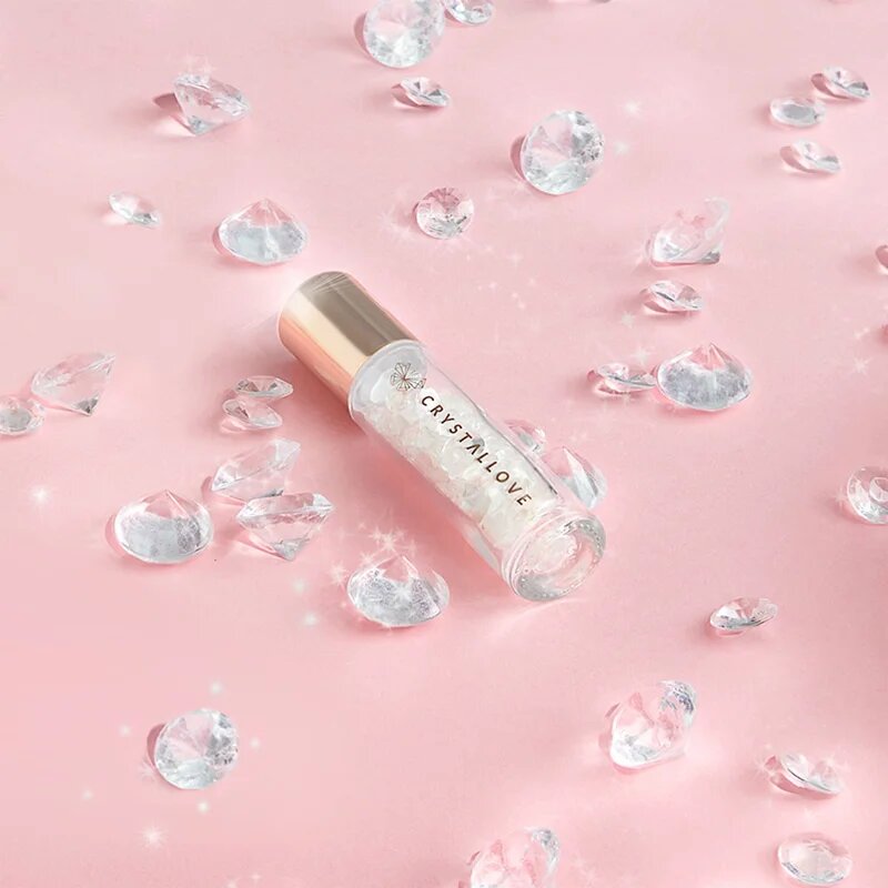 Crystallove Clear Quartz Oil Bottle roll-on s krystaly plnitelný 10 ml