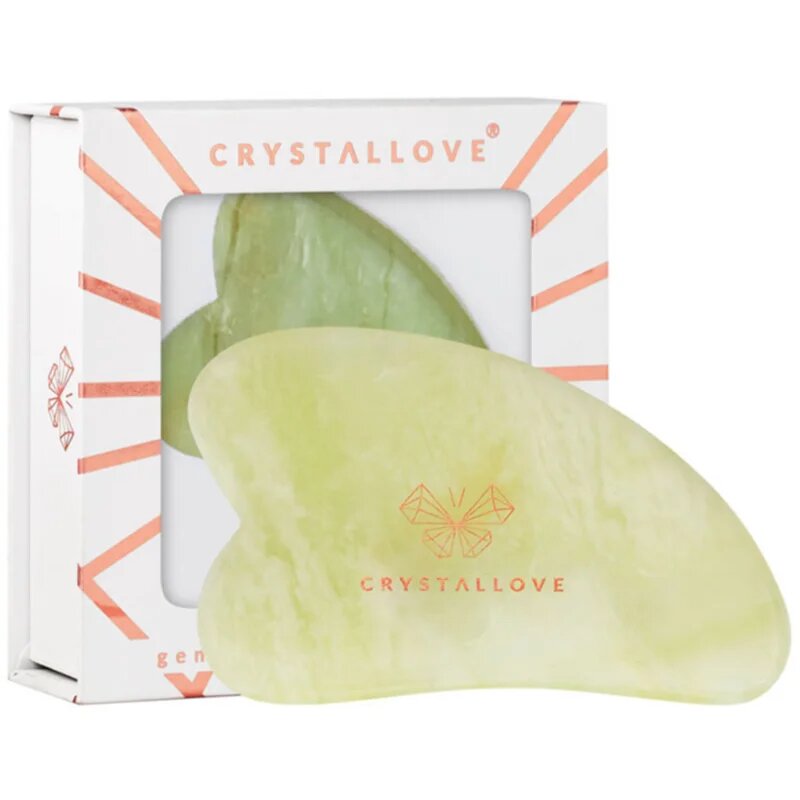 Crystallove Jade Gua Sha masážní pomůcka 1 ks