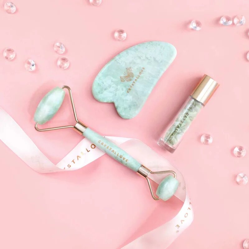 Crystallove Jade Gua Sha masážní pomůcka 1 ks