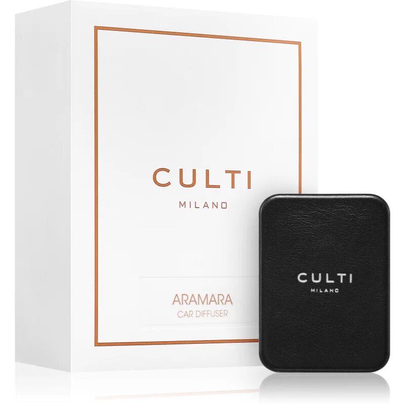 Culti Milano Car Diffuser Black Aramara vůně do auta + náhradní náplň 73x53 cm