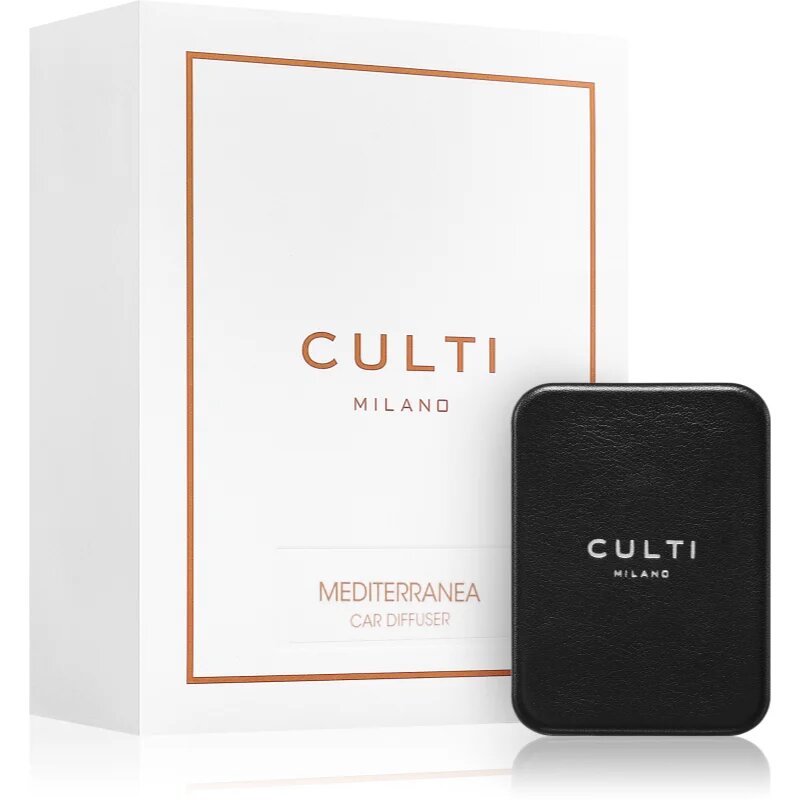 Culti Milano Car Diffuser Black Mediterranea vůně do auta + náhradní náplň 1 ks