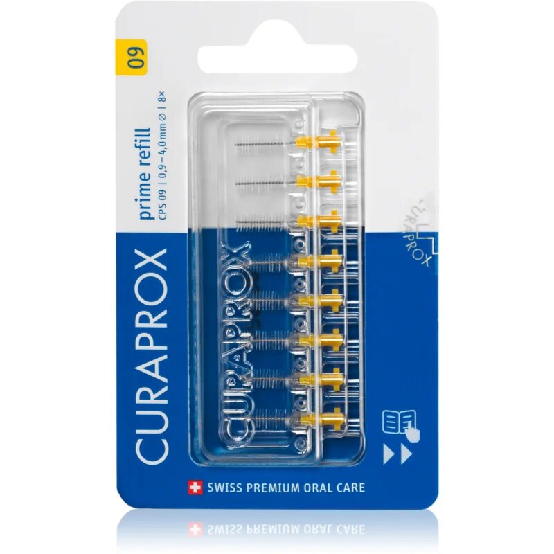 Curaprox Prime Refill náhradní mezizubní kartáčky v blistru CPS 09 09 - 40 mm 8 ks