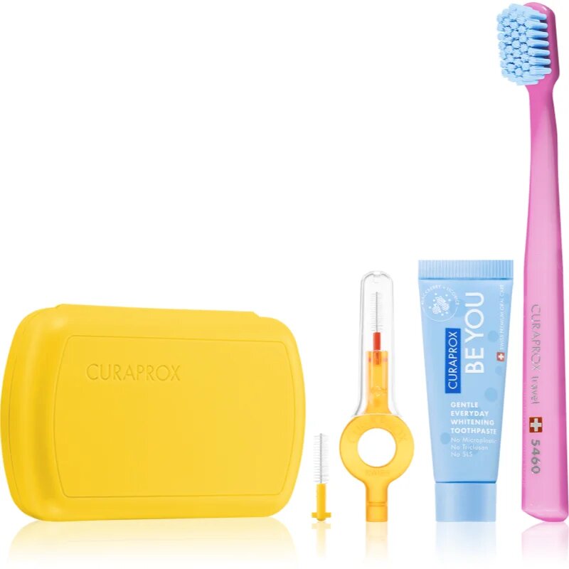 Curaprox Travel Set cestovní set na zuby jazyk a dásně
