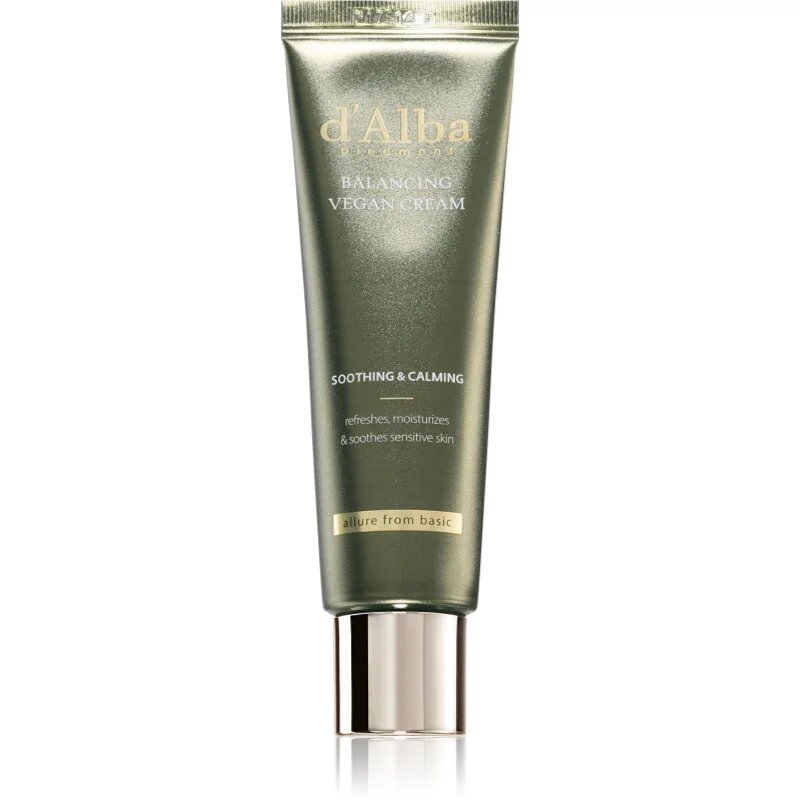 d'Alba Mild Skin Balancing Vegan Cream hydratační pleťový krém se zklidňujícím účinkem 55 ml