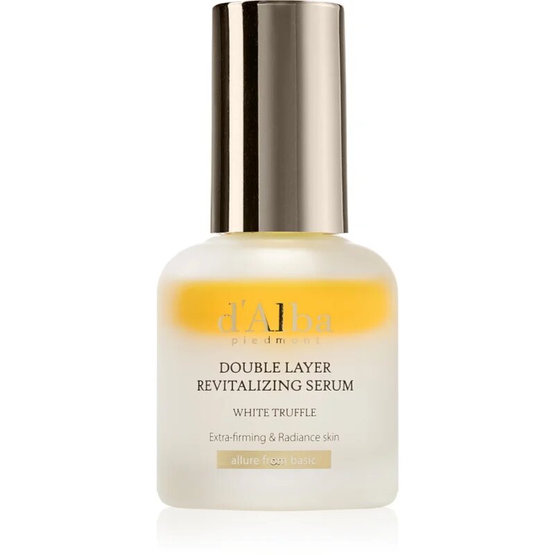 d'Alba White Truffle Double Layer Revitalizing Serum revitalizační pleťové sérum pro rozjasnění a hydrataci 30 ml