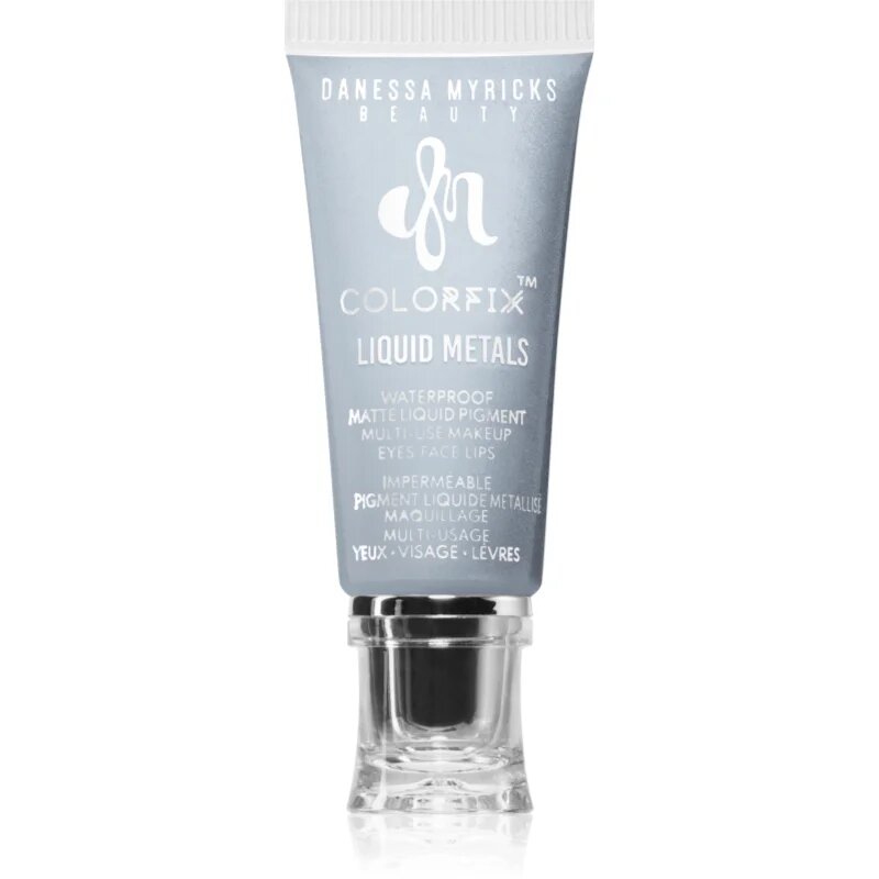 Danessa Myricks Beauty Colorfix Liquid Metals multifunkční líčidlo pro oči rty a tvář odstín Platinum 10 ml