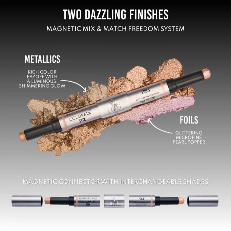Danessa Myricks Beauty Colorfix Stix multifunkční líčidlo pro oči rty a tvář odstín Duo 1 Interstellar/Mystic Taupe 2x3 g