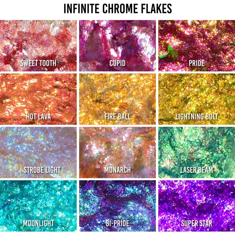 Danessa Myricks Beauty Infinite Chrome Flakes třpytivé oční stíny odstín Monarch 38 g